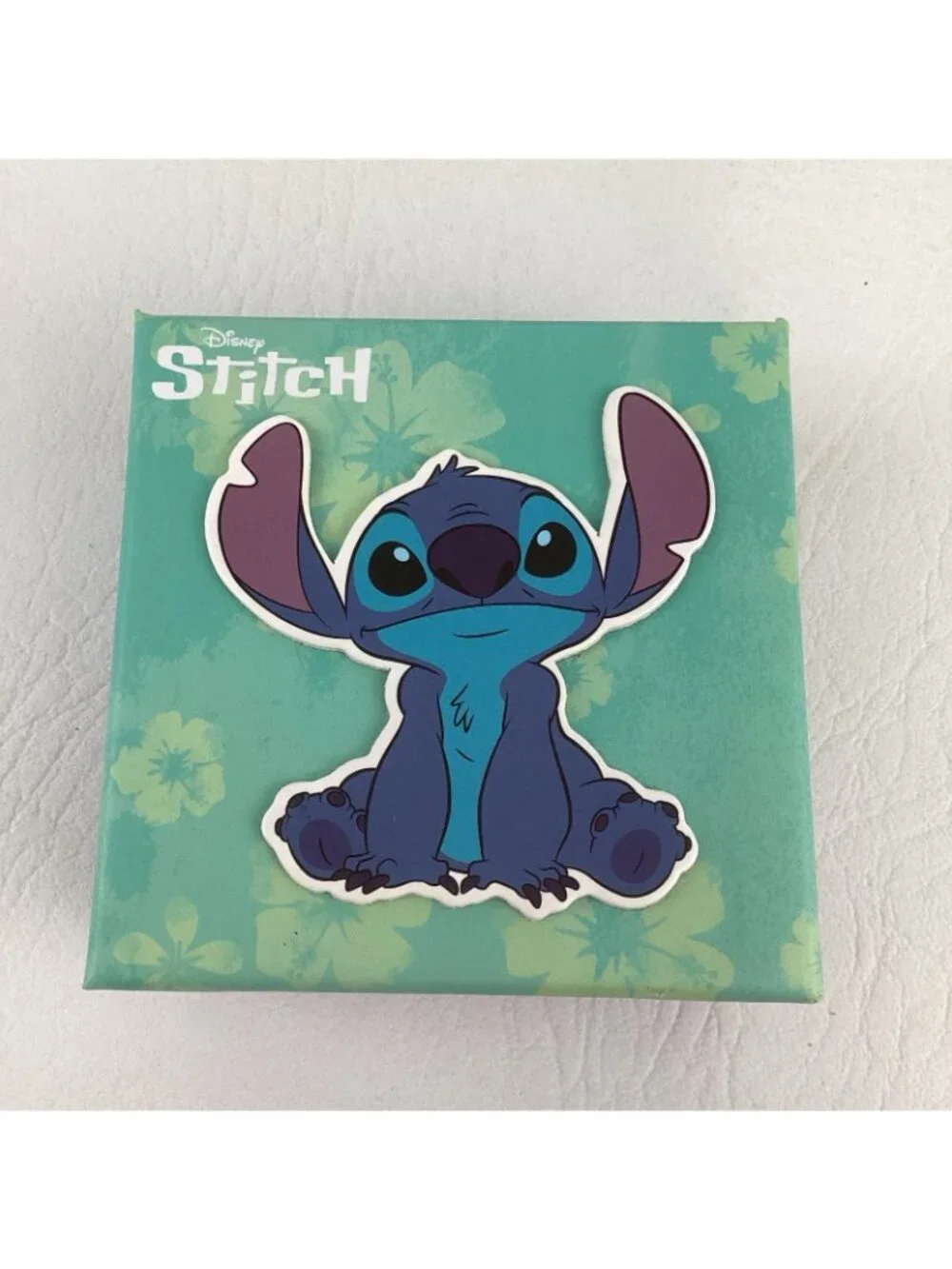 Disney Lilo & Stitch Gold Flash Plated Enamel Pendant Necklace Blue Crystal NIB - Picture 4 of 6